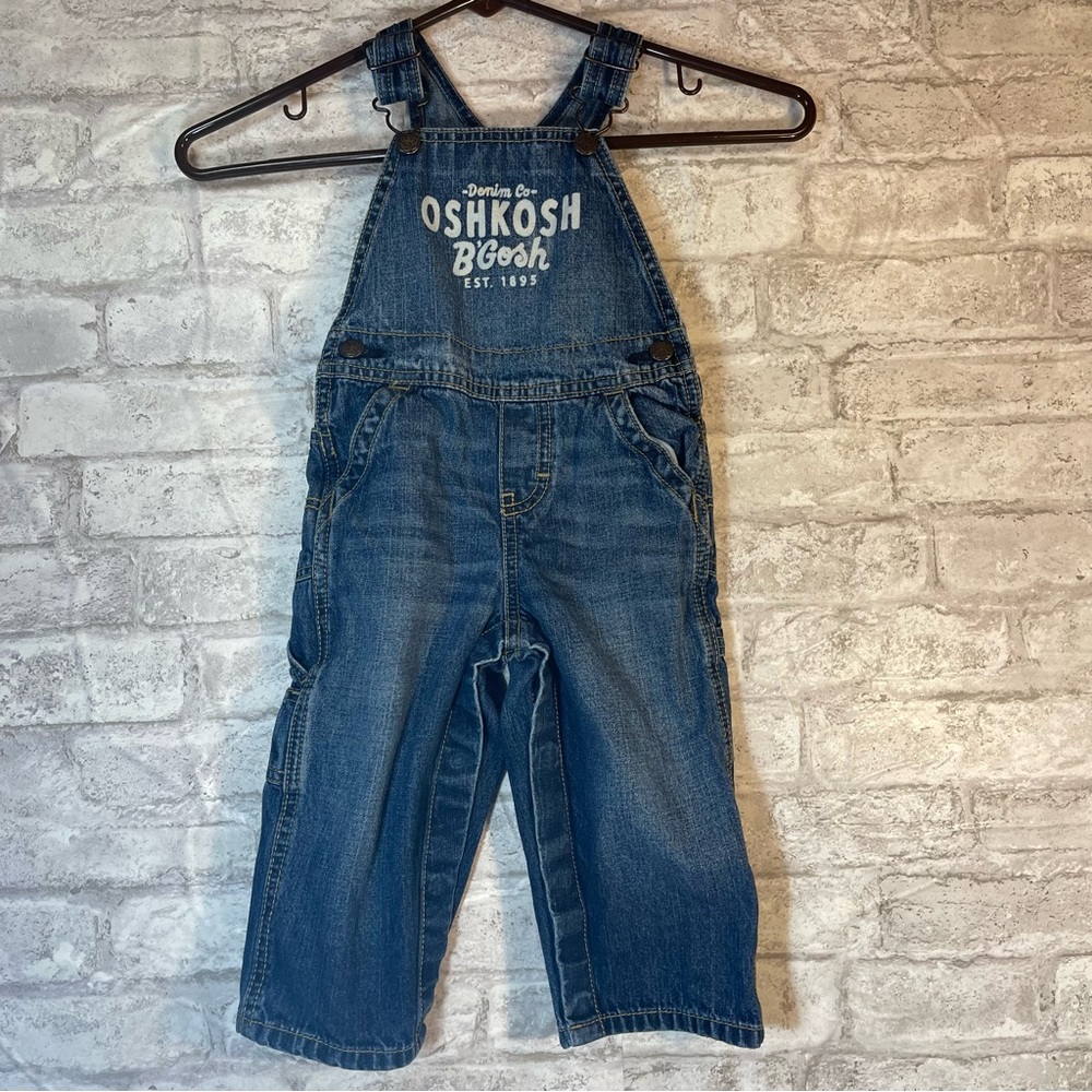 Oshkosh B’gosh Denim Jean Overalls Size 18 Months